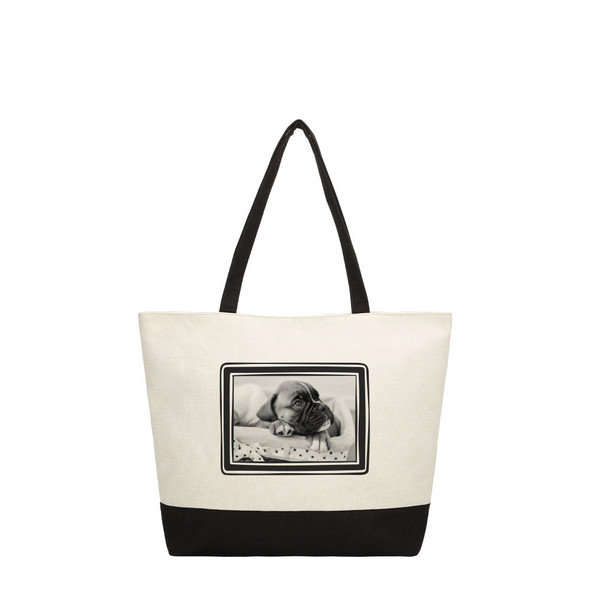 Framed Photo Color Block Tote