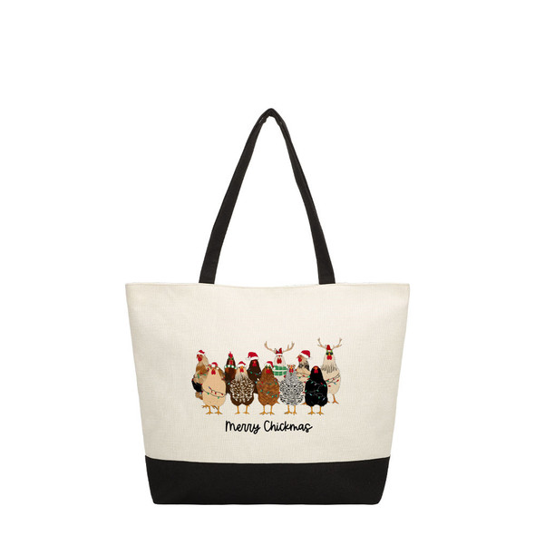 Merry Chicks Color Block Tote