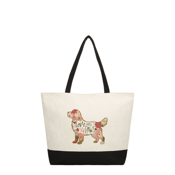 Golden Love Color Block Tote