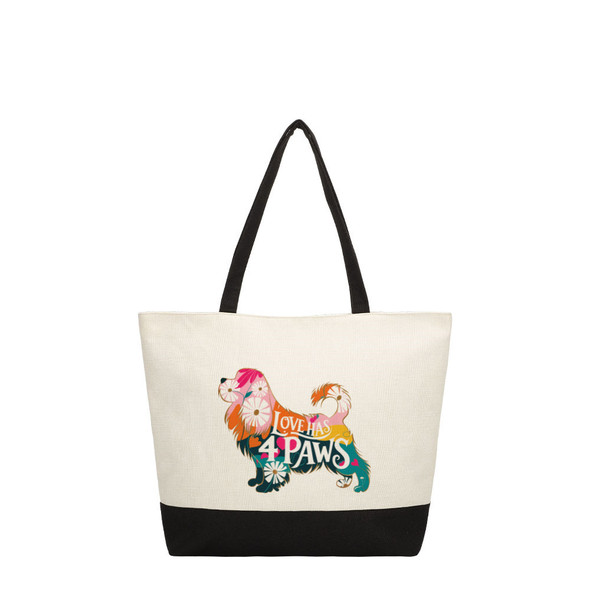 Cavalier King Love Color Block Tote