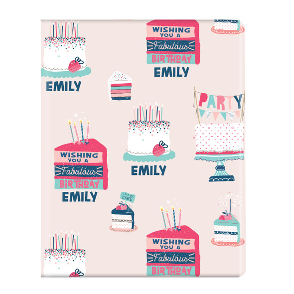 Sweet & Fabulous Birthday Personalized Gift Wrap