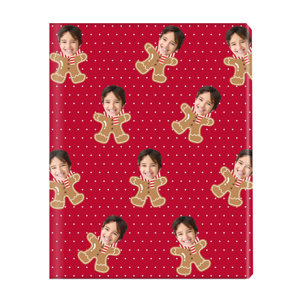 Gingerbreaded Photo Personalized Gift Wrap Gingerbreaded Photo Personalized Gift Wrap