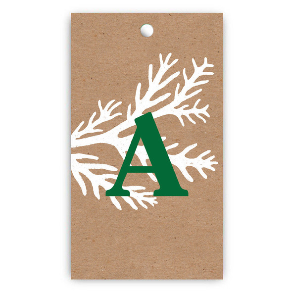 Branch Monogram Personalized Gift Tag Set Branch Monogram Personalized Gift Tag Set