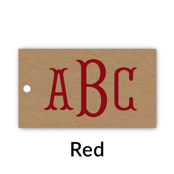 Fishtail Monogram Kraft Gift Tag Set Fishtail Monogram Kraft Gift Tag Set