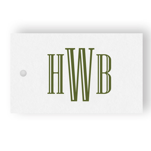 Royal Serif Monogram Gift Tag Set Royal Serif Monogram Gift Tag Set