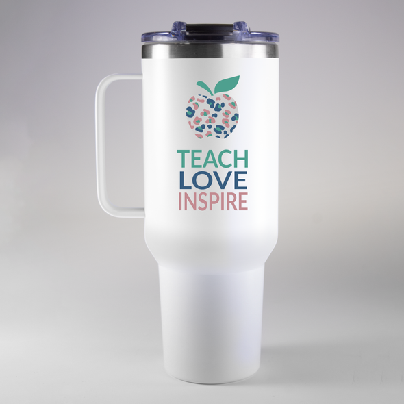 "The Bev" Apple Teach Love Tumbler 40 oz.