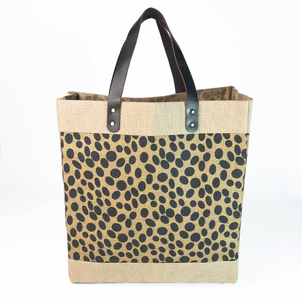 Cheetah Provisions Burlap Tote Cheetah Provisions Burlap Tote