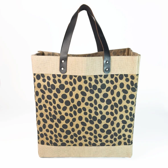 Cheetah Provisions Burlap Tote