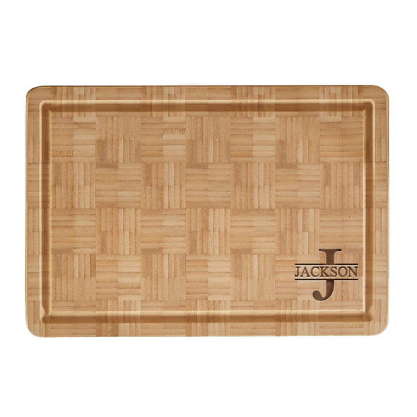 Bamboo End Grain Board - Engraved Timeltrban Bamboo End Grain Board - Engraved Timeltrban