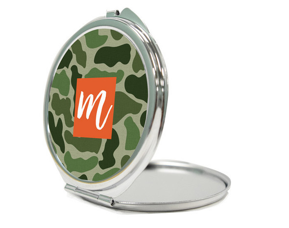 Green Textured Camo Compact Mirror Green Textured Camo Compact Mirror