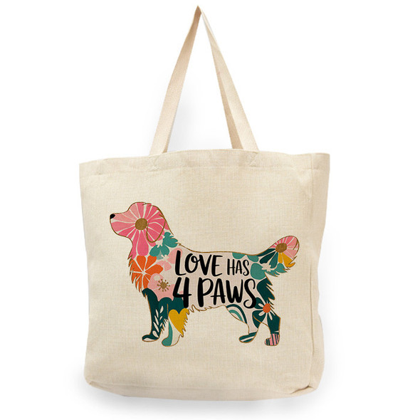 Golden Love Shopper Tote