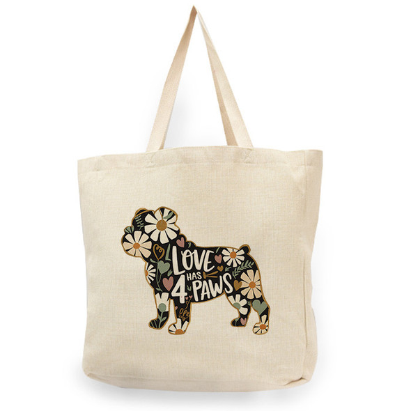Bulldog Love Shopper Tote