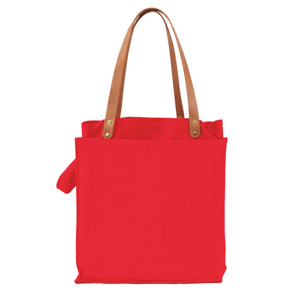 Red Canvas Market Tote 