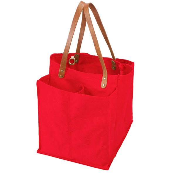 Red Canvas Market Tote 