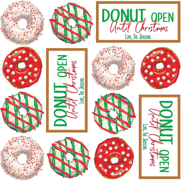 Donut Open Until Christmas Personalized Gift Wrap Donut Open Until Christmas Personalized Gift Wrap
