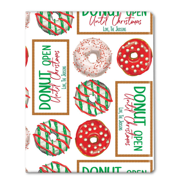 Donut Open Until Christmas Personalized Gift Wrap Donut Open Until Christmas Personalized Gift Wrap