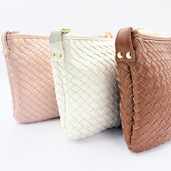 Laurel Woven Crossbody - Brown