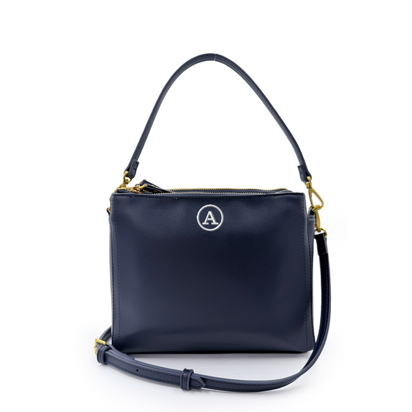 Gracie Crossbody - Navy -Embroidered