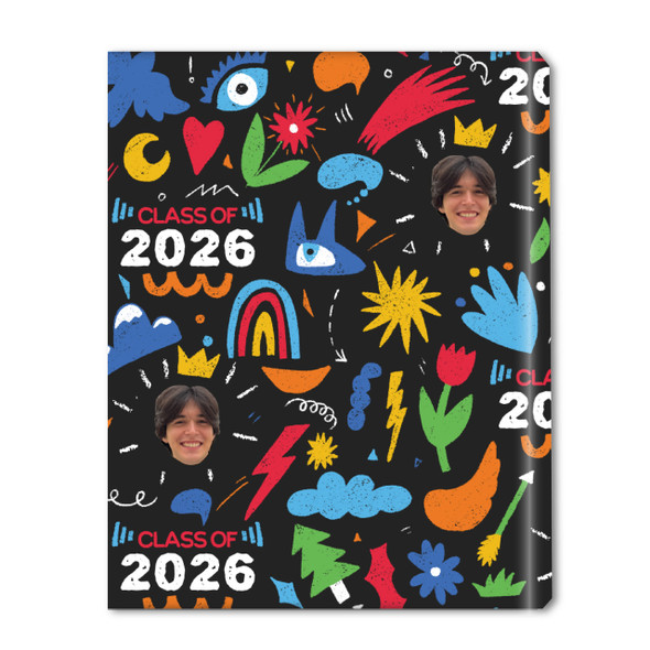Abstract Grad Face Photo Personalized Gift Wrap