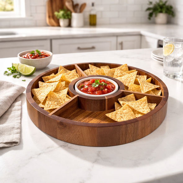 Acacia Divided Platter