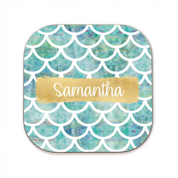 Sea Blue Scales Coaster Sea Blue Scales Coaster