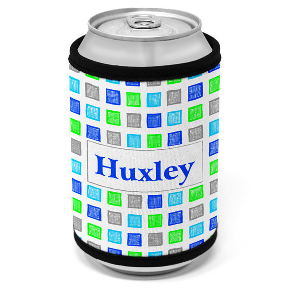 Med Blue Color Cubes Can Cooler Med Blue Color Cubes Can Cooler