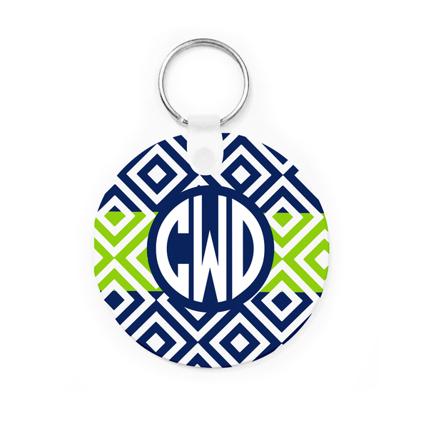 Navy Tiles Key Chain Navy Tiles Key Chain