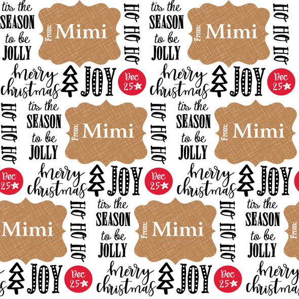 Tis the Season-Tan Personalized Gift Wrap Tis the Season-Tan Personalized Gift Wrap