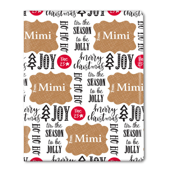 Tis the Season-Tan Personalized Gift Wrap Tis the Season-Tan Personalized Gift Wrap