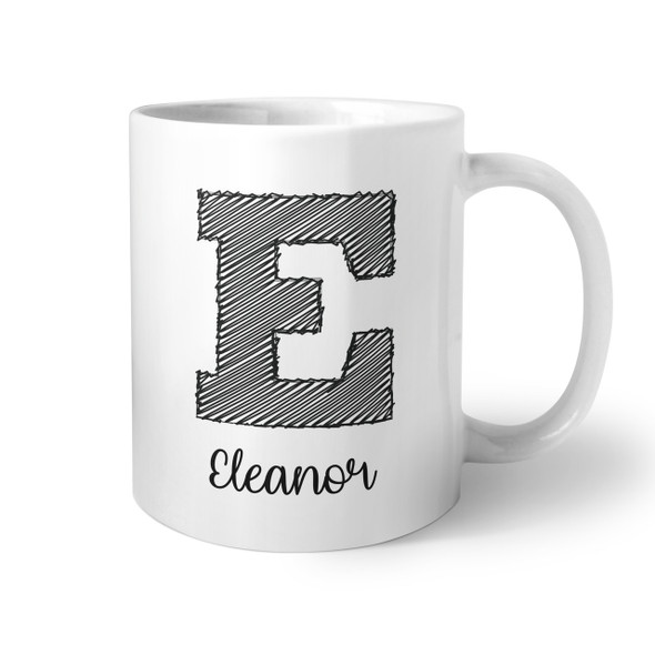 Letter Sketched Coffee Mug Letter Sketched Coffee Mug