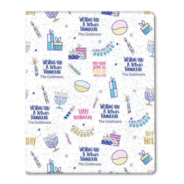 Wishing You Joyous Hanukkah Personalized Gift Wrap Wishing You Joyous Hanukkah Personalized Gift Wrap