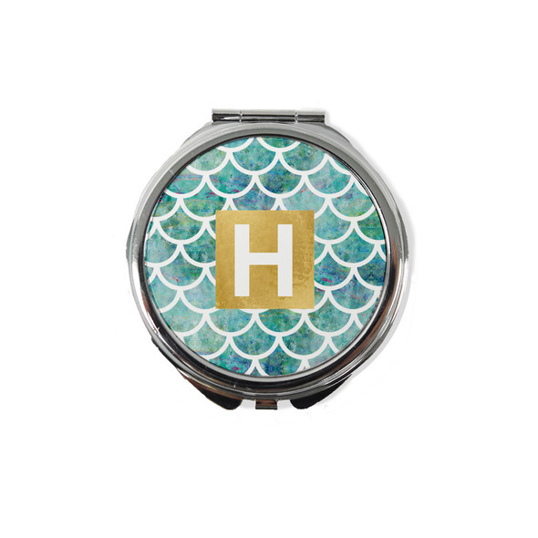 Sea Blue Scales Compact Mirror Sea Blue Scales Compact Mirror