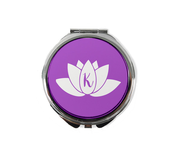 Lotus Monogram Compact Mirror Lotus Monogram Compact Mirror