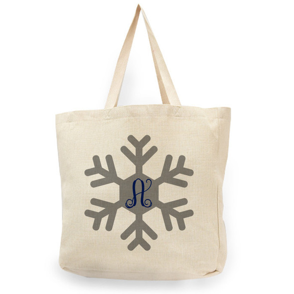 Snowflake Natural Shopper Tote Snowflake Natural Shopper Tote