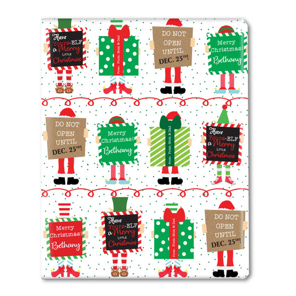 Elf Presents Personalized Gift Wrap Elf Presents Personalized Gift Wrap