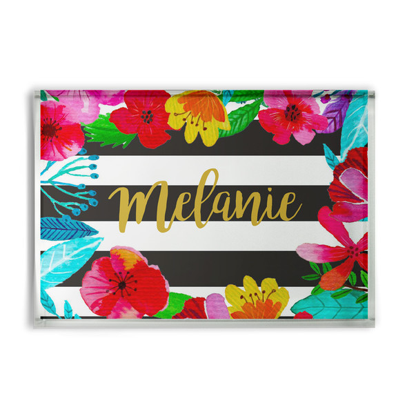Mia Floral Glass Block Mia Floral Glass Block