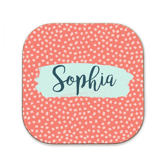 Coral Confetti Coaster Coral Confetti Coaster