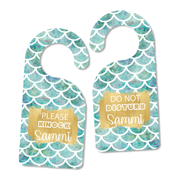 Sea Blue Scales Door Hanger