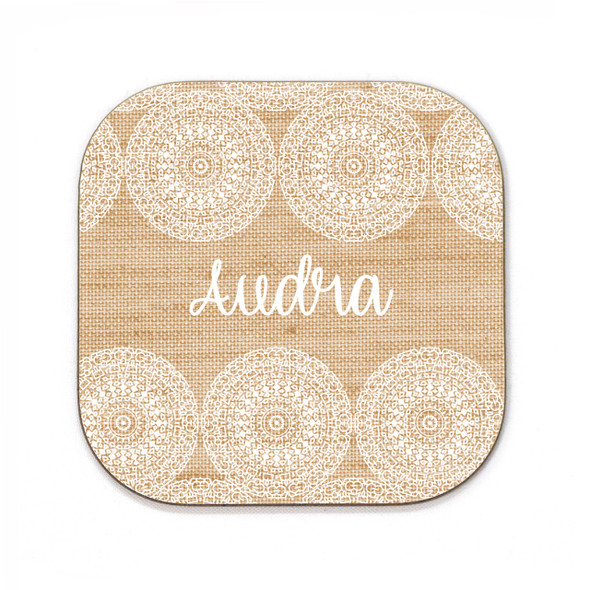 Linen Mandalas Coaster Linen Mandalas Coaster