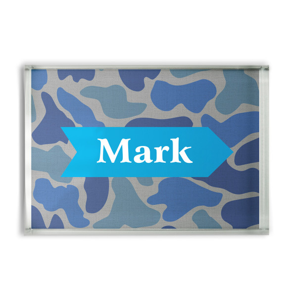 Blue Textured Camo Glass Block Blue Textured Camo Glass Block