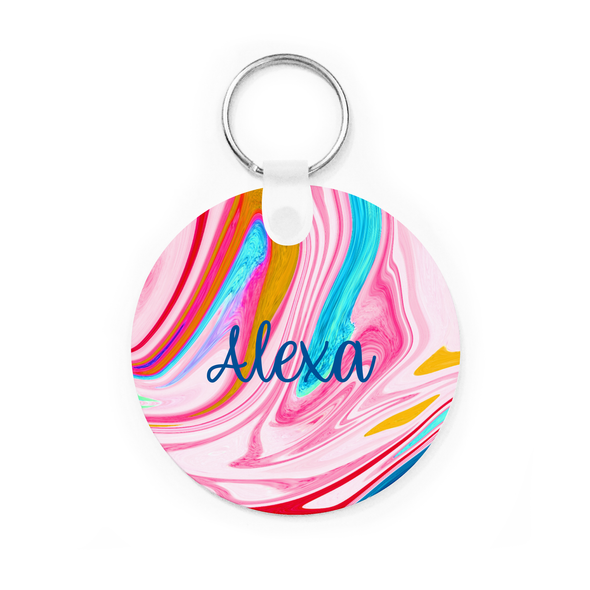 Pink Waves Key Chain Pink Waves Key Chain