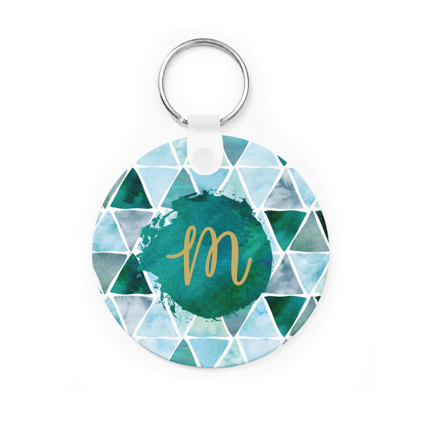Watercolor Triangles Key Chain Watercolor Triangles Key Chain