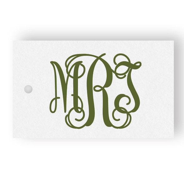 Monogrammed Gift Tags - Set of 41 - Pearl Monogrammed Gift Tags - Set of 41 - Pearl