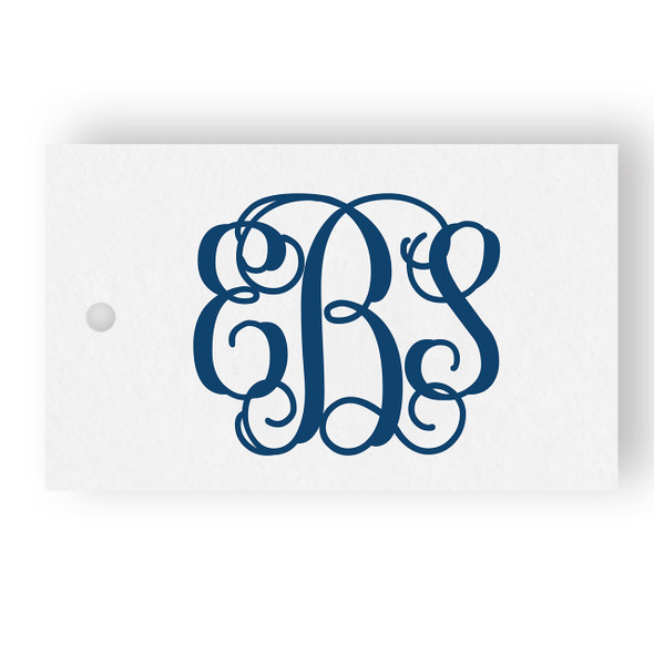 Monogrammed Gift Tags - Set of 41 - Pearl Monogrammed Gift Tags - Set of 41 - Pearl
