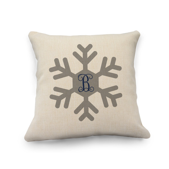 Snowflake Natural Pillow Cover Snowflake Natural Pillow Cover