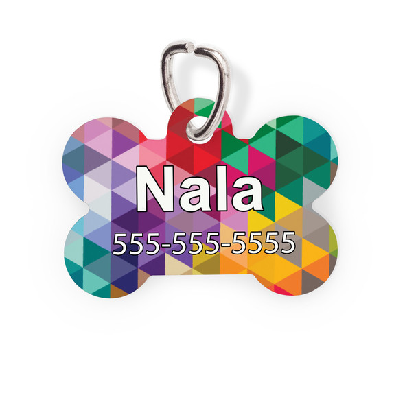 Prism Bone Pet Tag-Pattern Prism Bone Pet Tag-Pattern