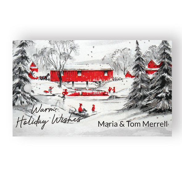 Vintage Winter Gift Tags - Set of 41 - Pearl Vintage Winter Gift Tags - Set of 41 - Pearl
