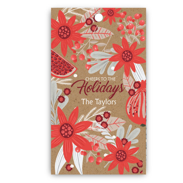 Winter Flora Cheer Gift Tags - Set of 41 - Pearl Winter Flora Cheer Gift Tags - Set of 41 - Pearl