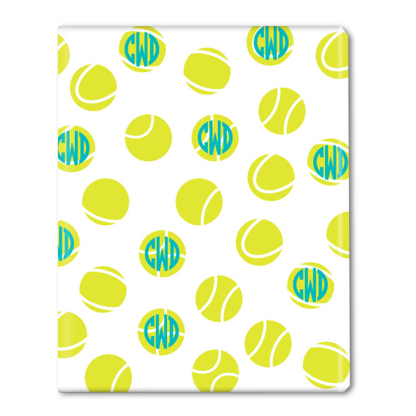 Tennis Monogram Gift Wrap Tennis Monogram Gift Wrap