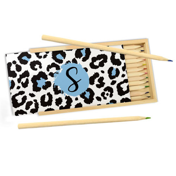 Blue Leopard Pencil Box Blue Leopard Pencil Box